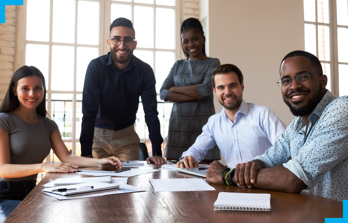 A group of professionals collaborating, representing Mitr Learning’s Career Readiness and Exploratory Learning services, which equip students with career skills, real-world problem-solving, and industry-aligned learning experiences.
