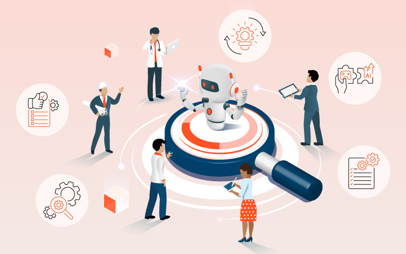 Data-driven AI solution mapping employee skill gaps and guiding personalized eLearning.