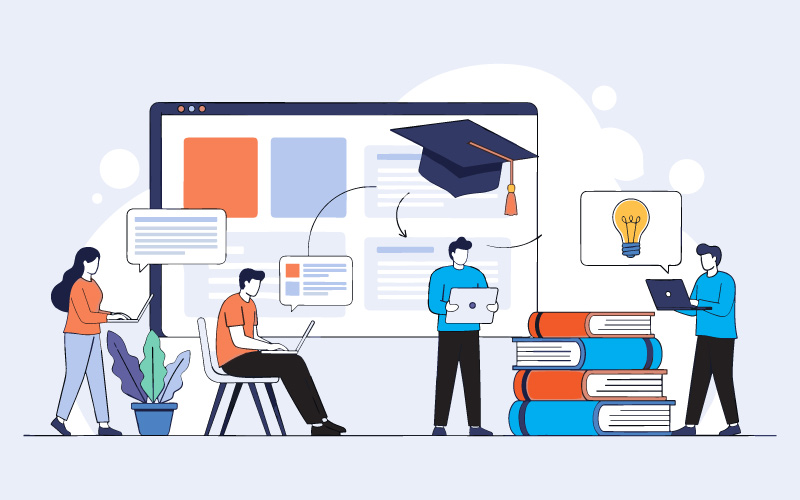 A university advisor analyzing student data dashboards to improve equity and retention using learning analytics tools.