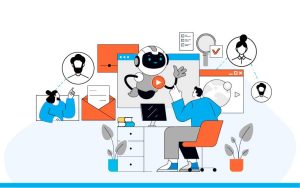 Illustration of AI-powered personalized learning pathways adapting to individual learner needs