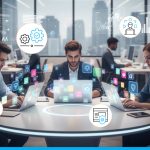 Professionals are completing short digital lessons while earning verified skill badges on screen.