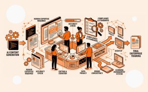 Enterprise L&D teams managing AI-generated training content across review, compliance, and deployment workflows