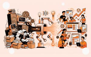 Visual showing outdated training content and LMS backlog solved with AI-powered eLearning content modernization for enterprise scale