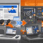 University classroom illustrating the gap between academic curriculum timelines and rapidly evolving industry practices.